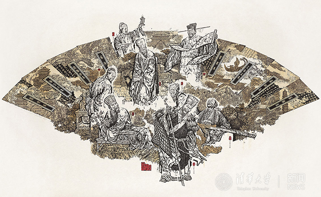 唐宋八大???代大權(quán)(繪畫(huà)系)、郝彥杰、賀秦嶺 版畫(huà) 278cmx480cm.jpg